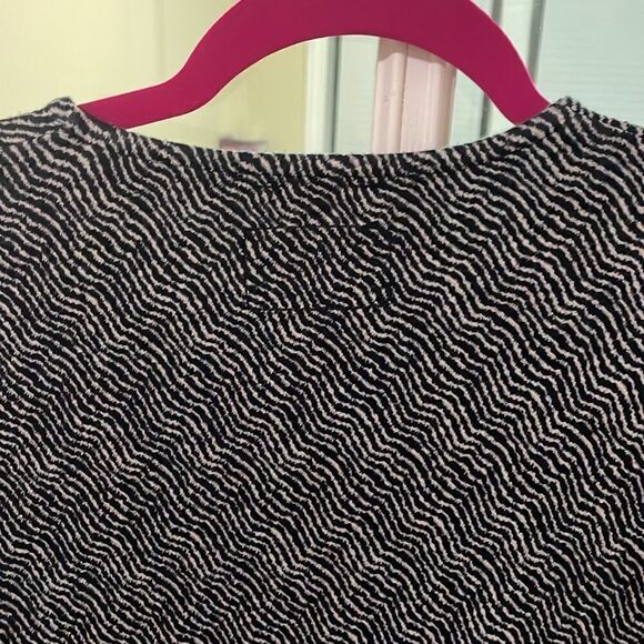 Sita Murt Sweatshirt Blue Jacquard Long Sleeve Shift crew neck Dress size small - Picture 9 of 11